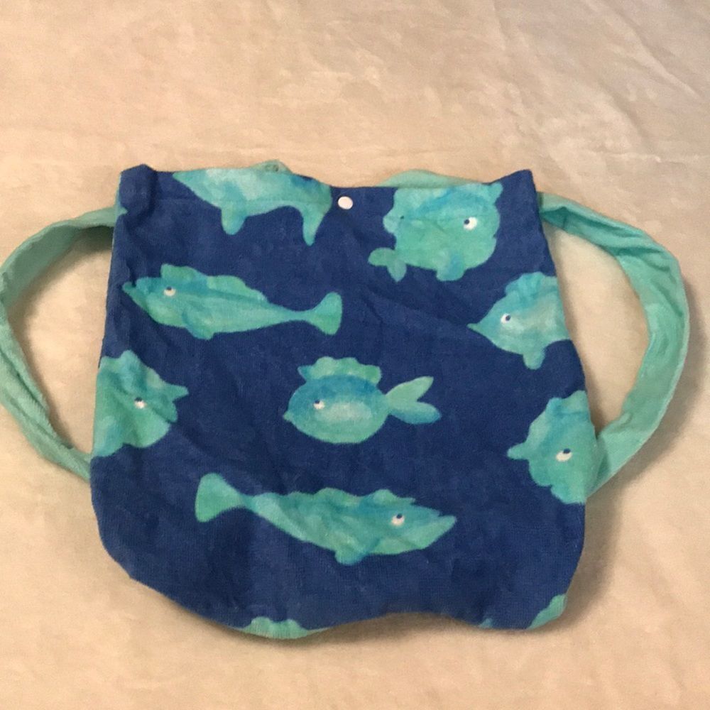 Jay Franco Fish Print Swim Terry Cloth Swim Bag